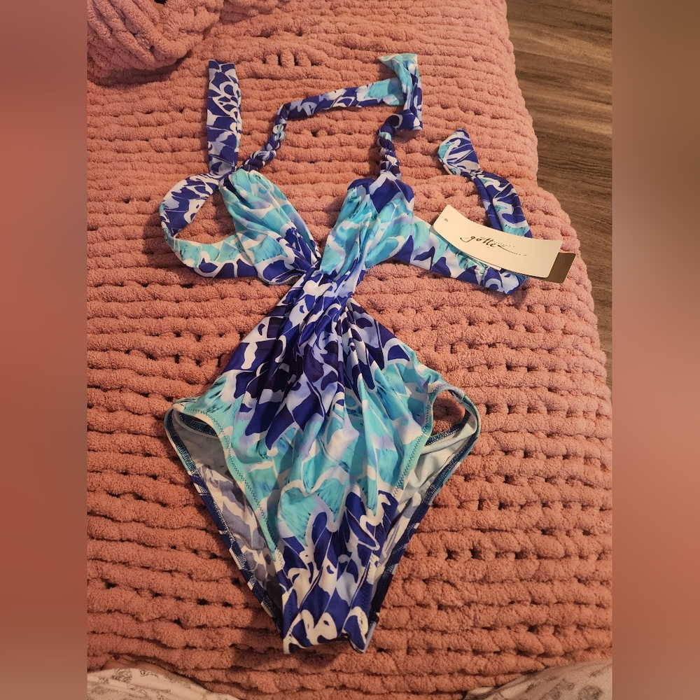 Gottex Blue and White Swimsuit